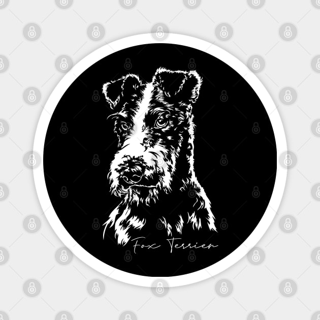 Fox Terrier dog Portrait Magnet by wilsigns